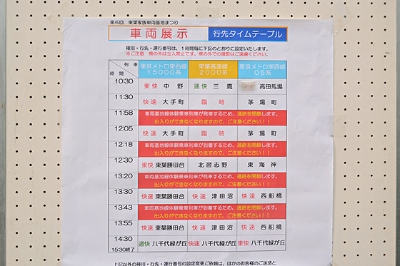 第6回東葉家族車両基地まつり　2014　～2000系就役10周年～