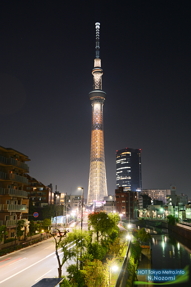 スカイツリーの新レギュラーライティング「幟」お披露目