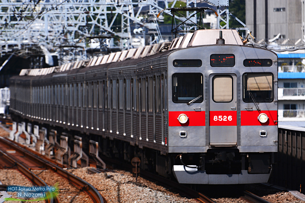 多摩川を渡る東急の新旧車両たち