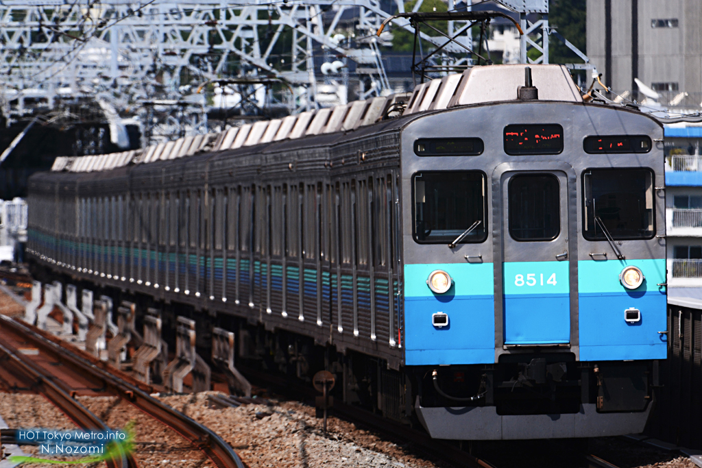 多摩川を渡る東急の新旧車両たち