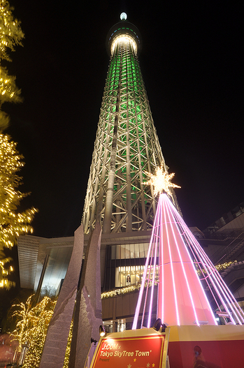 東京スカイツリー　クリスマスライティング「シャンパンツリー」　　2012年11月18日
