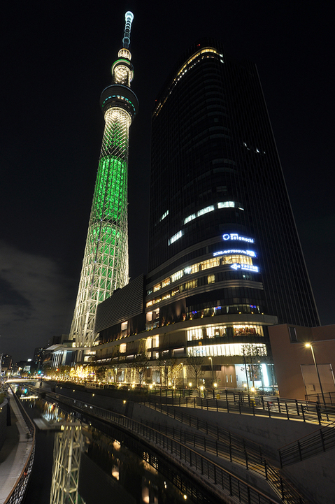 東京スカイツリー　クリスマスライティング「シャンパンツリー」　京成橋　　2012年11月25日