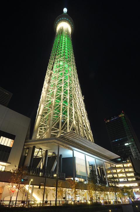東京スカイツリー　クリスマスライティング「シャンパンツリー」　2012年11月25日