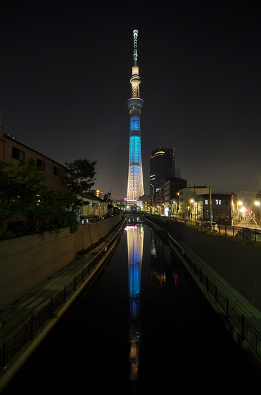 東京スカイツリー　2013年5月12日　「七夕」ライティング　十間橋