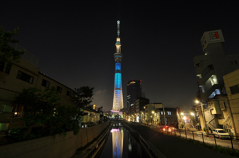 東京スカイツリー　2013年5月12日　「七夕」ライティング　十間橋