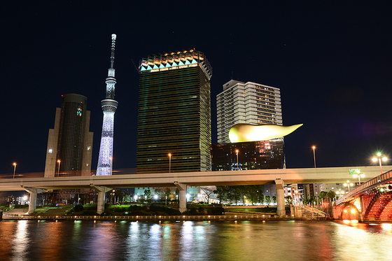 東京スカイツリー　光の三原色ライティング（台東区側）