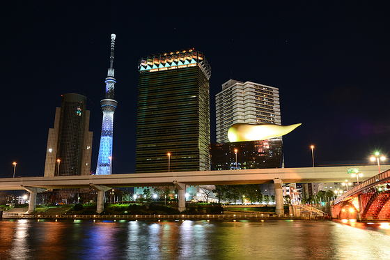 東京スカイツリー　光の三原色ライティング（台東区側）