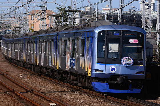 多摩川で念願の黄色い西武電車を撮る