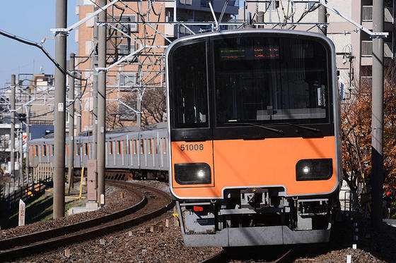 大山カーブで「フライング東上号」を撮る