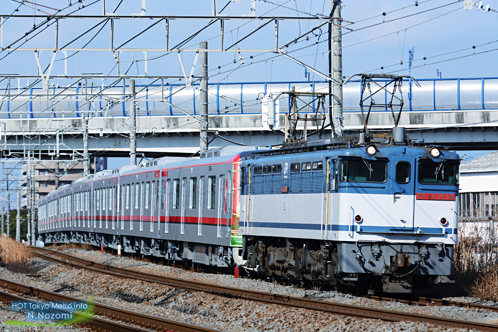 東武70000系第8編成(71708F)甲種輸送