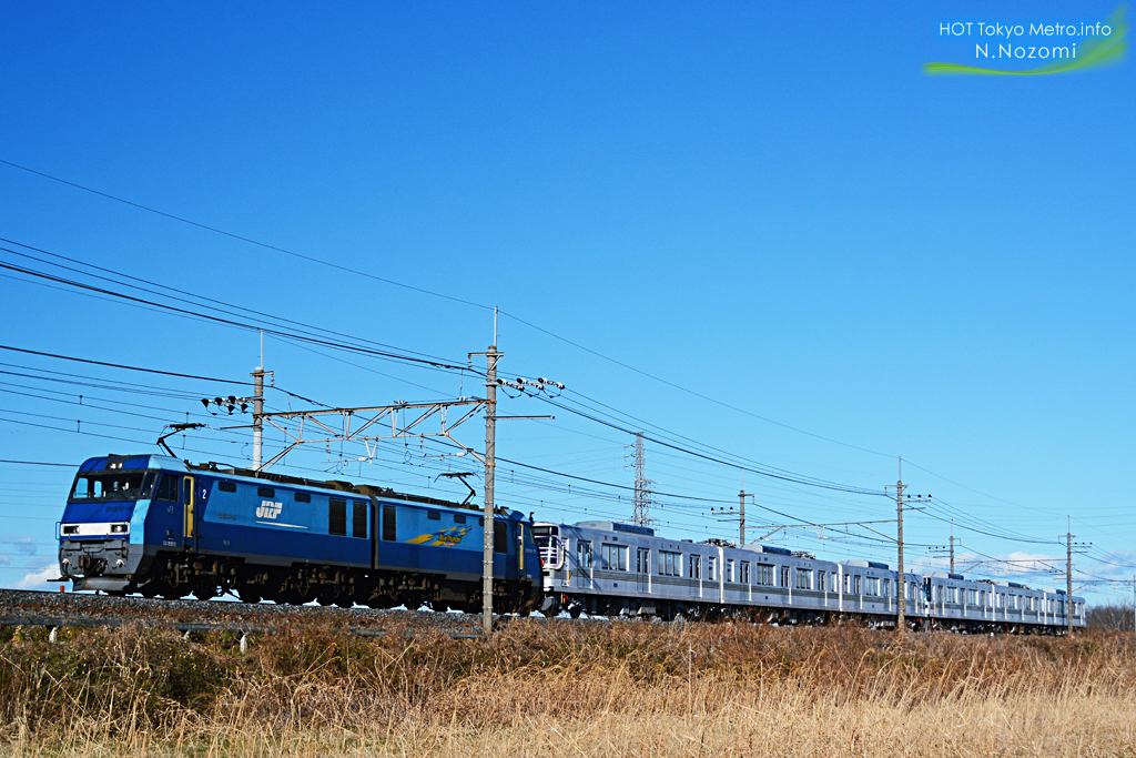 元日比谷線03系（03-104F・03-108F）長野電鉄譲渡 甲種輸送