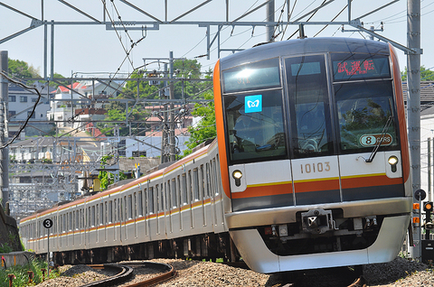 東京メトロ10103F　東急東横線内試運転　　菊名～妙蓮寺にて