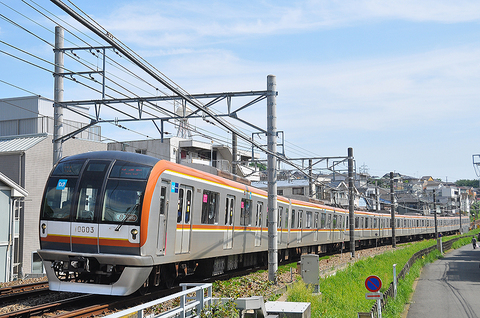 東京メトロ10103F　東急東横線内試運転　　妙蓮寺～菊名にて