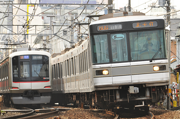 残りわずかの共演　～日比谷線←→東横線～